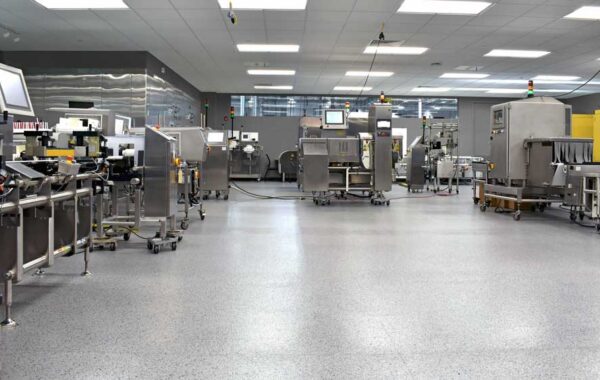 Industrial Food Processing Equipment Room - Polyaspartic Floor Coating